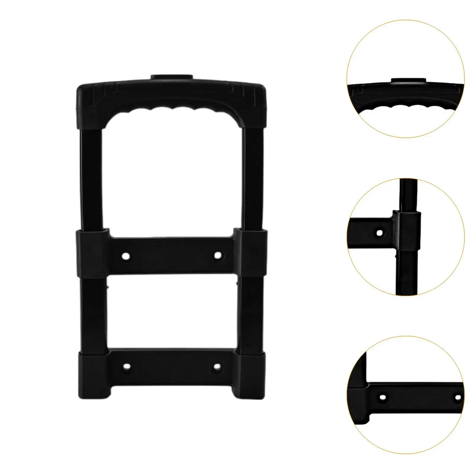 حقيبة سفر بمقبض تلسكوبي وقضيب سحب وحامل قوي أسود سهل التركيب واستبدال قطع الغيار القوية الاحترافية