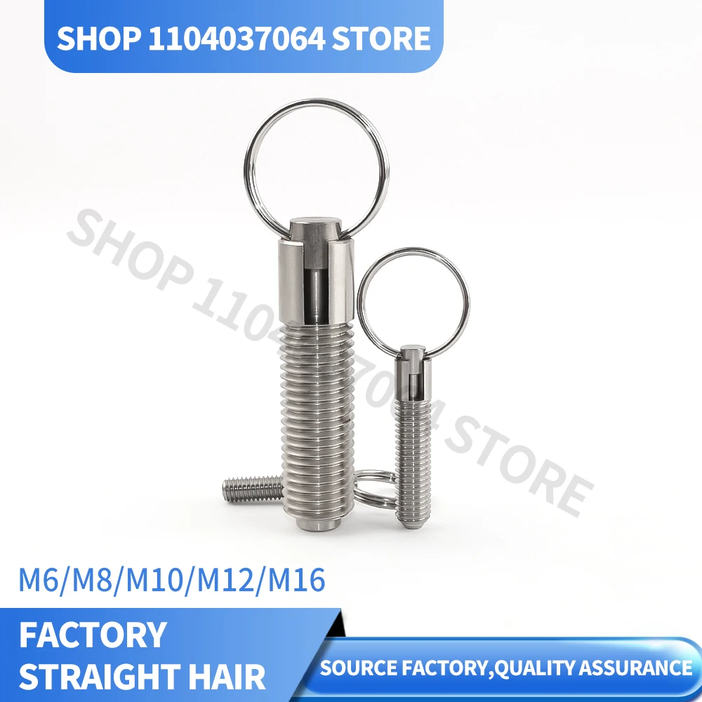 Factory Outlet Stainless Steel Locating Pins Hand Retractable Spring Pins VCN234 M6~M16 Index Bolt Indexing Plunger With Ring
