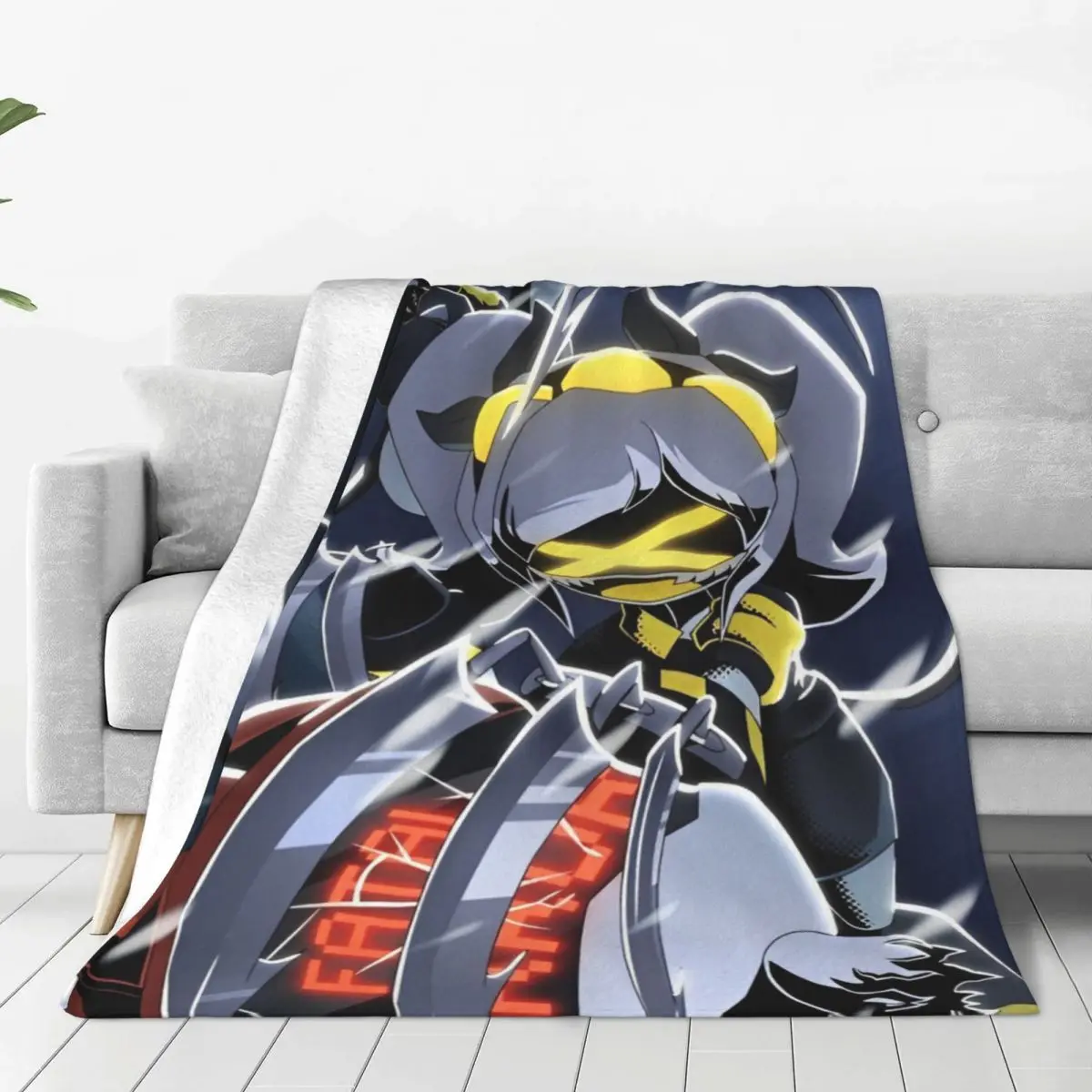 Robot Murder Drones V Uzi Warm Soft Blanket Travel Plush Throw Blanket Funny Home Decor Flannel Bedspread Sofa Bed Cover