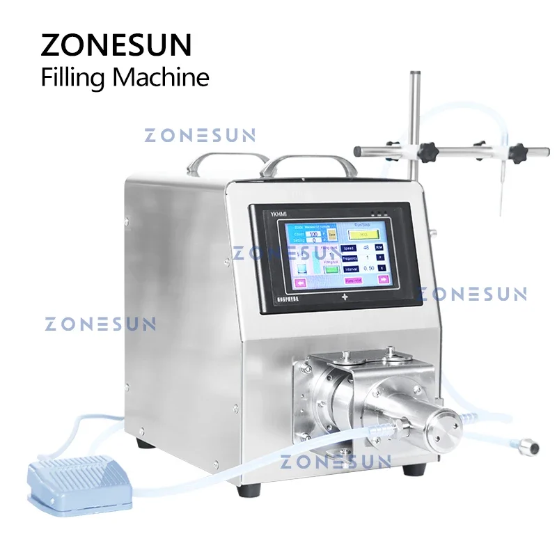 ZONESUN ZS-CPYT1S Keramikpumpe, digitale Steuerung, Fläschchen, Flüssigkeitsfüllmaschine, niedrige Dosierung, Augentropfen, Flaschenfüller, Laborausrüstung
