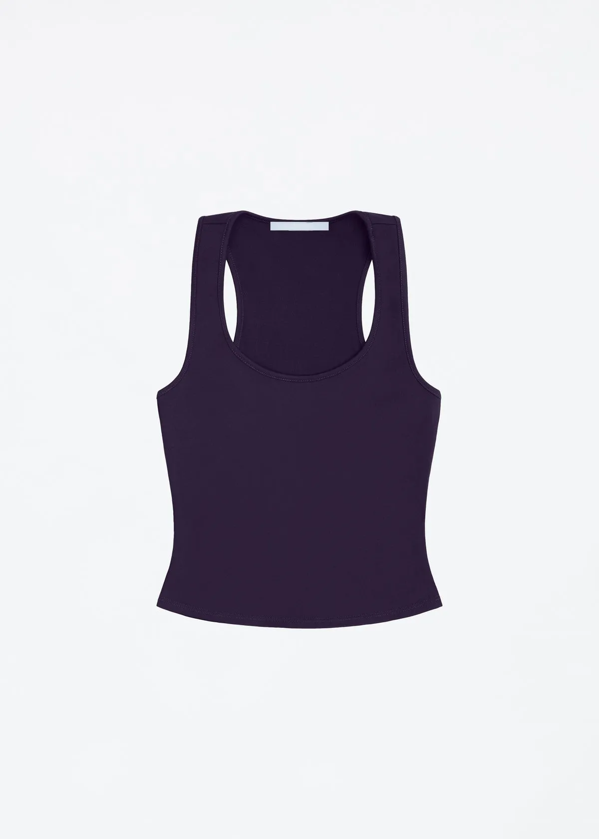 탱크 퍼플 유넥 여성 섹시 캐미솔 와이드 숄더 스트랩 레이서백 캐주얼 스포츠 요가 탑