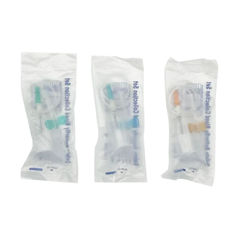 50 Sets of Safe Disposable Vacuum Blood Collection Kits with Safety Lancets, Pet Medical Scalp Vein Kits