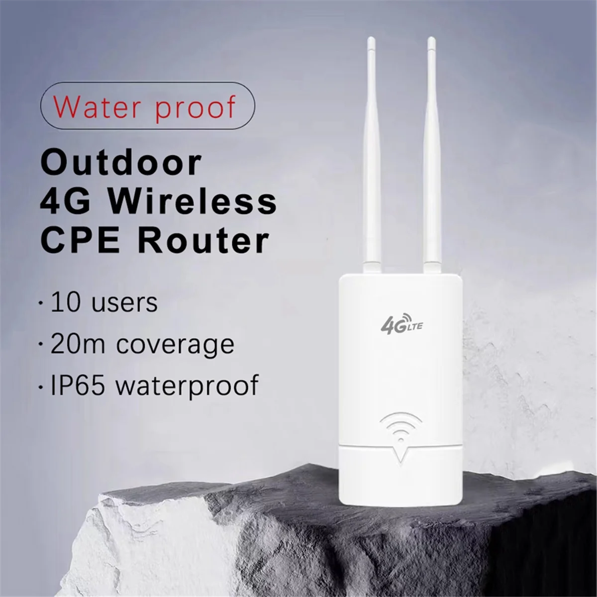 

【New User Coupon】Outdoor 4G Wifi Router 150Mbps Wireless Wifi Router High Speed Dual External Antenna with SIM Card Slot EU Plug