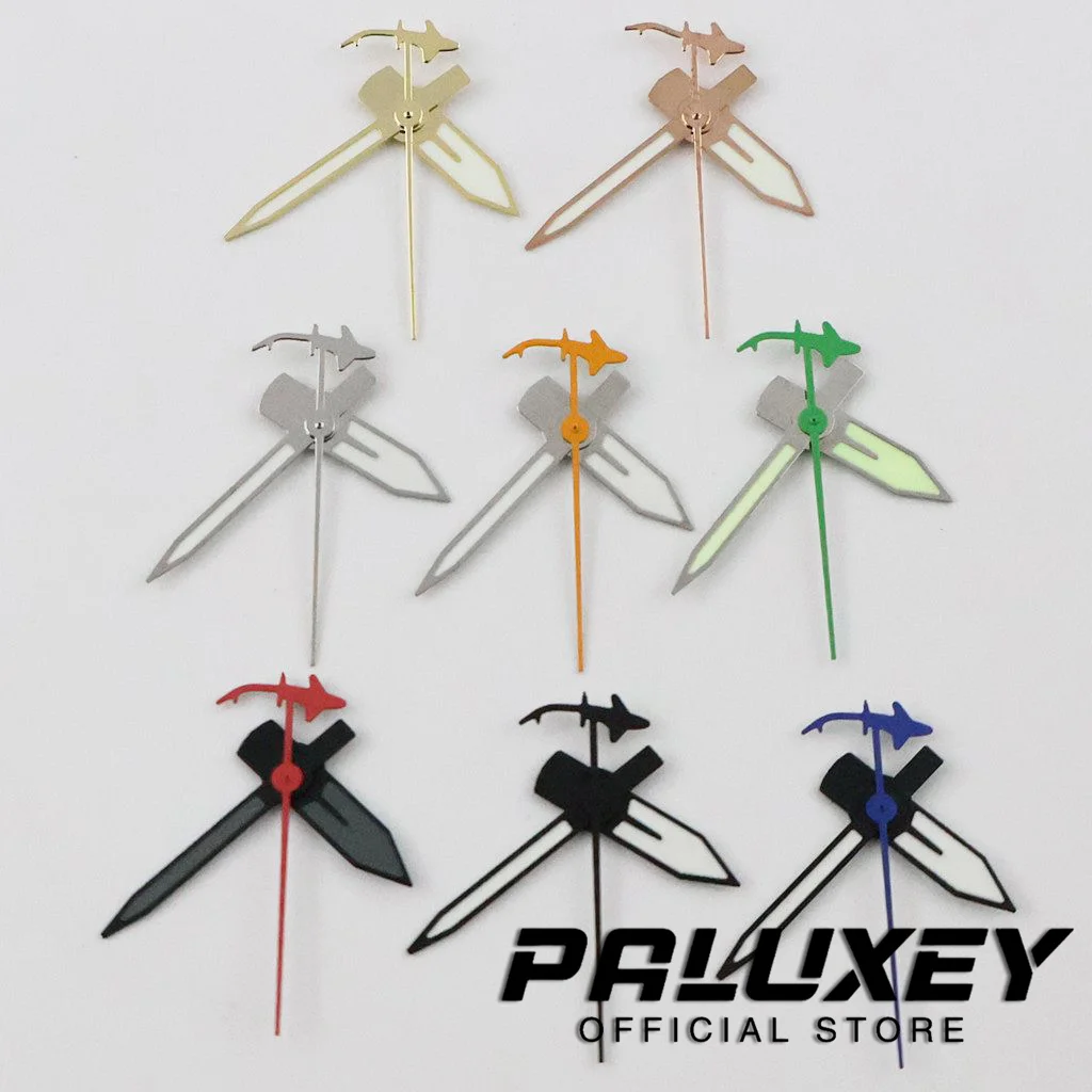 C3 Luminous Watches Pointers Shark Second Hands Replacement Accessory Parts Fits For NH34 NH35 NH36 NH38  Movement Watch Hands