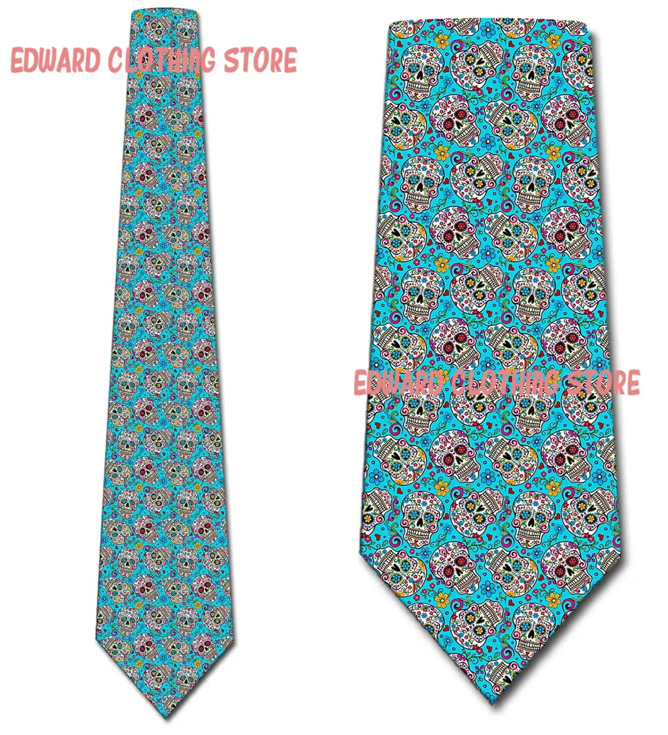 Halloween Tie Mens Sugar Skull Neckties Collar Tie Men Wedding Necktie Accessories