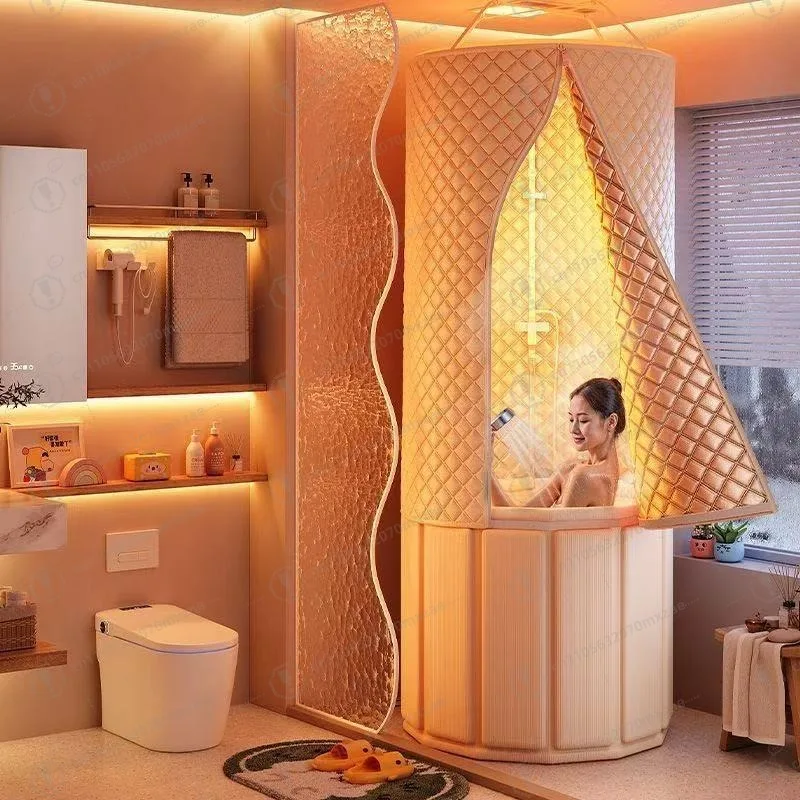 

80cm large non-installation foldable bathtub for home use - full-body bath tub that can be sat or laid on - saves space