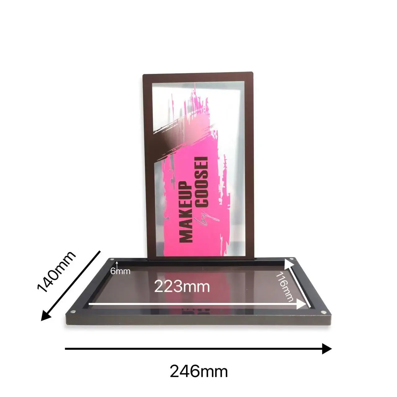 Paleta de sombras magnéticas vazios empilháveis de 2 camadas em acrílico transparente faça você mesmo sua grande paleta de maquiagem