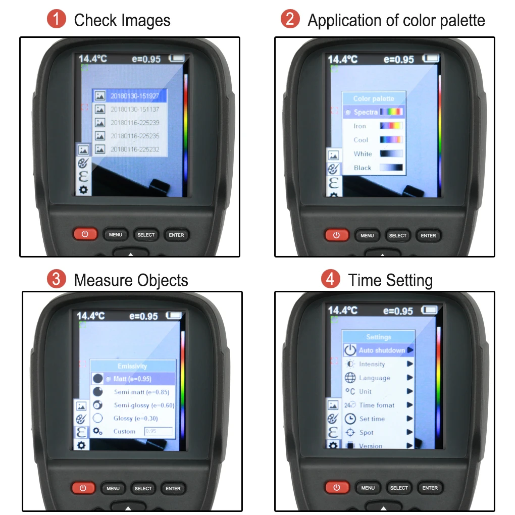 2026 HT-19 Handheld Heat IR Digital Thermal Imager Camera With Storage 320x240 Resolution 3.2''