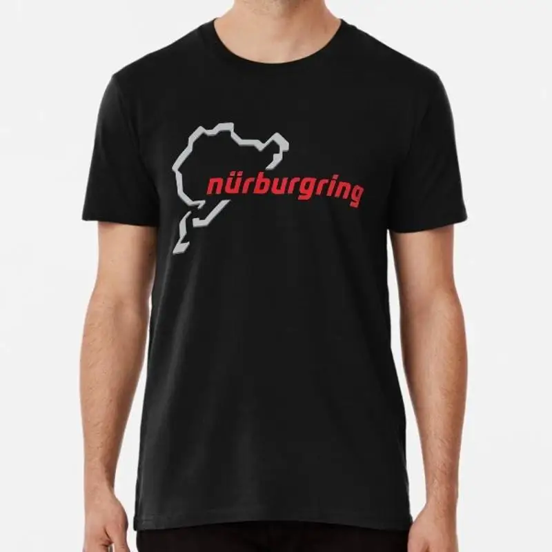 

NÔøΩrburgring Gray Red Made in Australia T Shirt S to 2XL