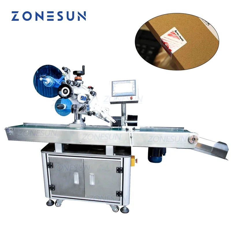 ZONESUN XL-T833 Automatic Box Carton Sealing Folding Corner Adhesive Sticker Packing Labeling Machine Box Sealing Machine