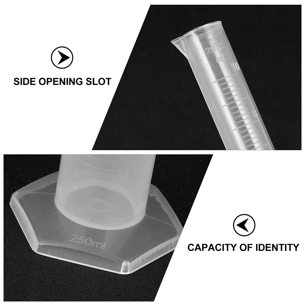 1pc Graduated Cylinder 100Ml Thickened Plastic Cylinder For Laboratory Science Experiments Measuring Cup With