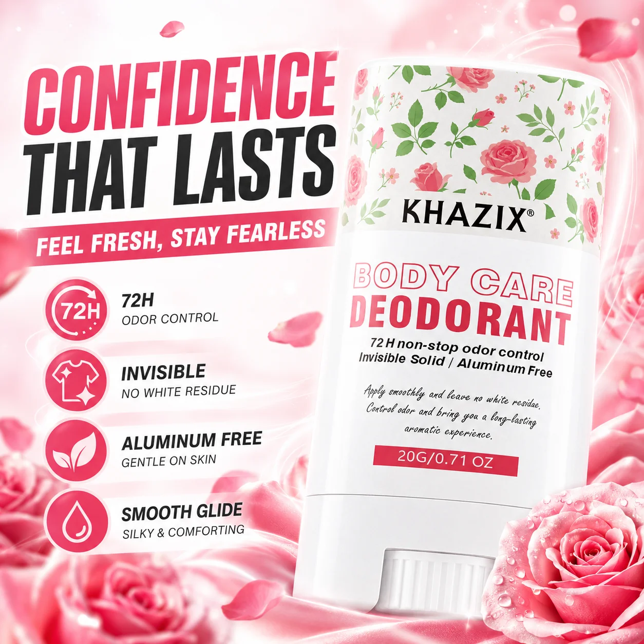Underarm Deodorant Stick|Dual-Active Odor Fighting Formula|Shea Butter & Essential Oils Infused|Gentle Long-Lasting Freshness.Bo