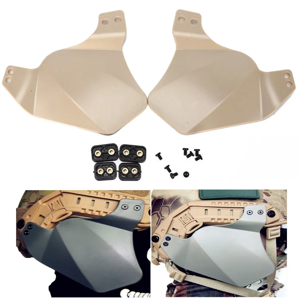 Tactical Helmet Baffle Side Cover FAST Helmet Rail Accessories Militar Airsoft Paintball Ear Protection 2 Pieces
