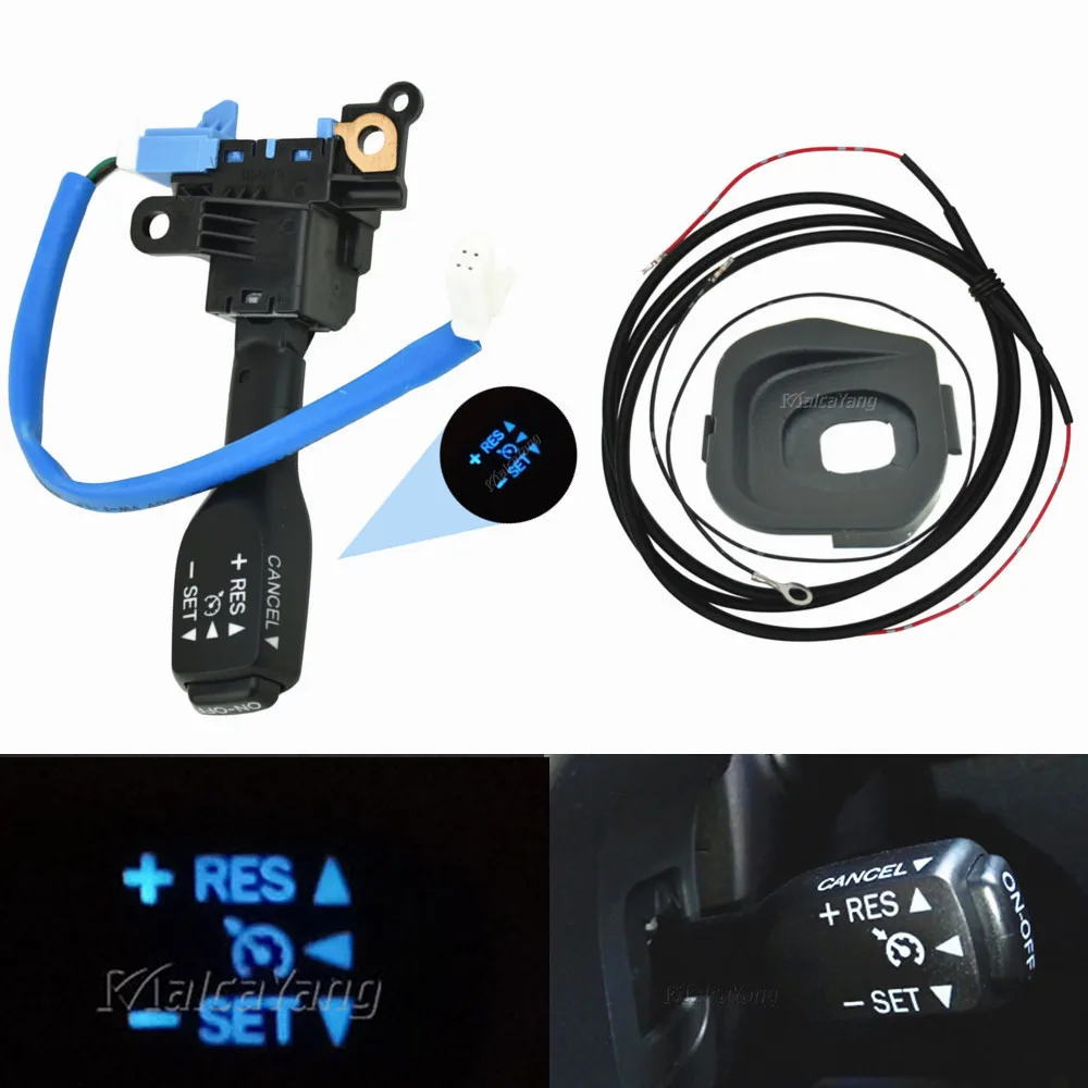 Blue Backlight Cruise Control Switch For Toyota Hilux Revo Fortuner SR5 M70 M80 84632-34011 45186-0K120-C0 Steering Wheel Cover