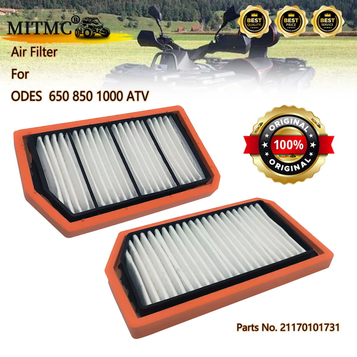 

Оригинальный воздушный фильтр для AODES ODES 650 800 850 1000 ATV 21170101731, 2 шт.