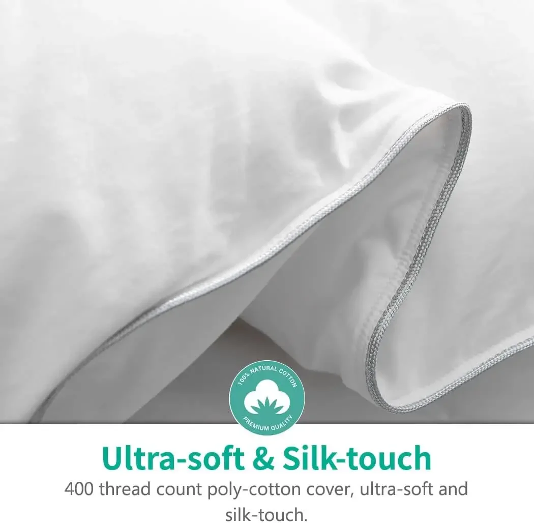 Full/Queen Size Feathers Down Fiber Comforter Duvet Insert - Ultra-Soft All Season Down Fiber Comforter Hotel Collection Comfort