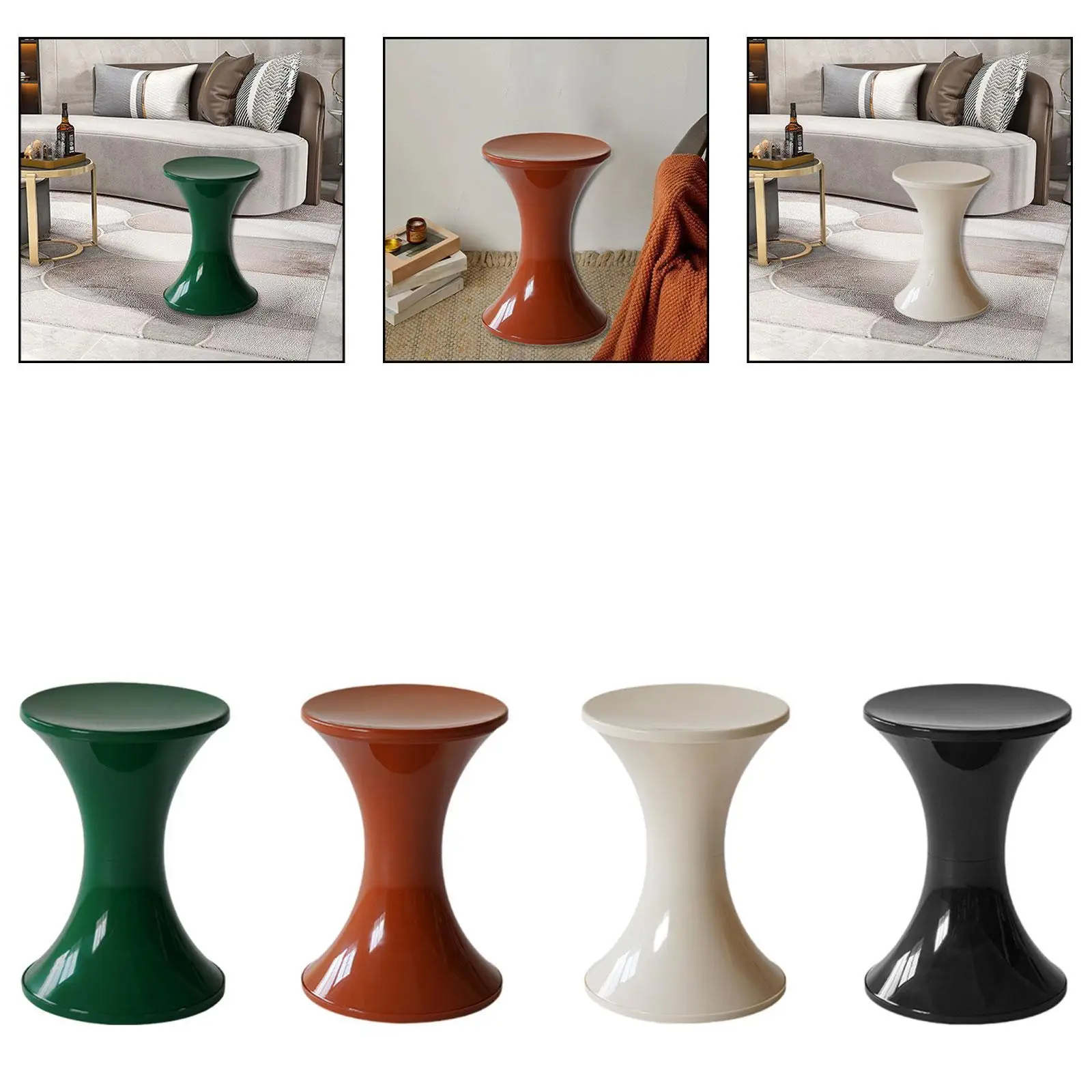 

Hourglass Shape Storage Foot Rest Stool Creative for Kitchen End Table
