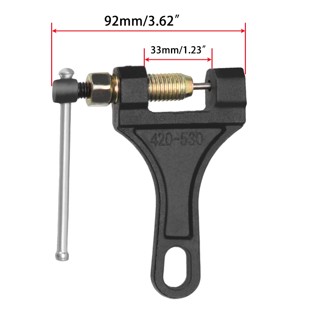 420-530 Chain Breaker Splitter Clamp Universal Metal Wrench Connecting Rod Breakaway Pin Remover Chain Breaker Cutter Repair Too