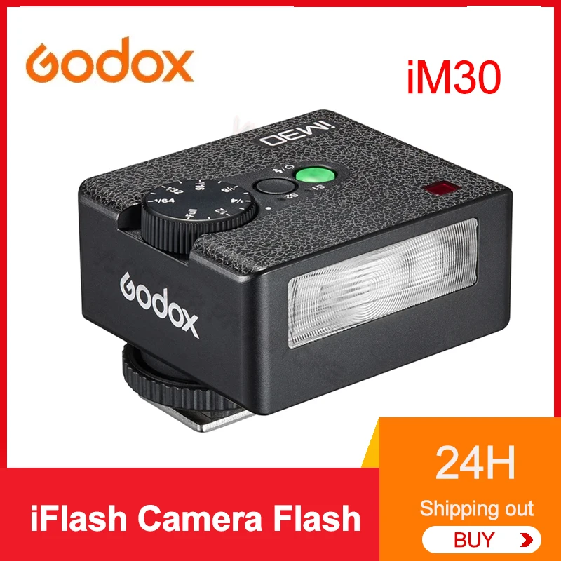 GODOX iM30 iFlash mini Ctamera Flash 6500K CCT Pocket Size Natural Lighting 7 Power Levels Portable Manual Flash For Fujifilm