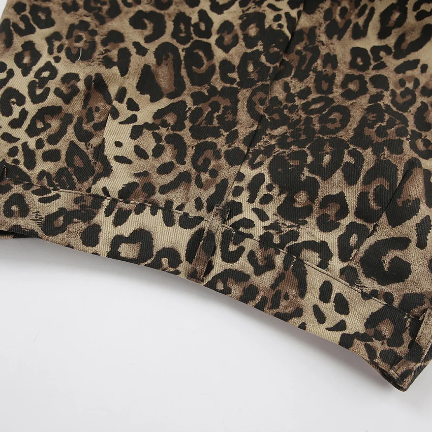 2025 New Cotton Sexy Leopard Pattern Slimming and Falling Pants Fashion Women's Casual Pants