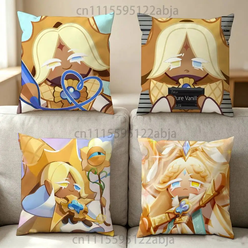 Pure Vanilla C-Cookie Throw Pillow Case 40x40cm Decoration DIY Square Chair Pillowcase Pad Cover