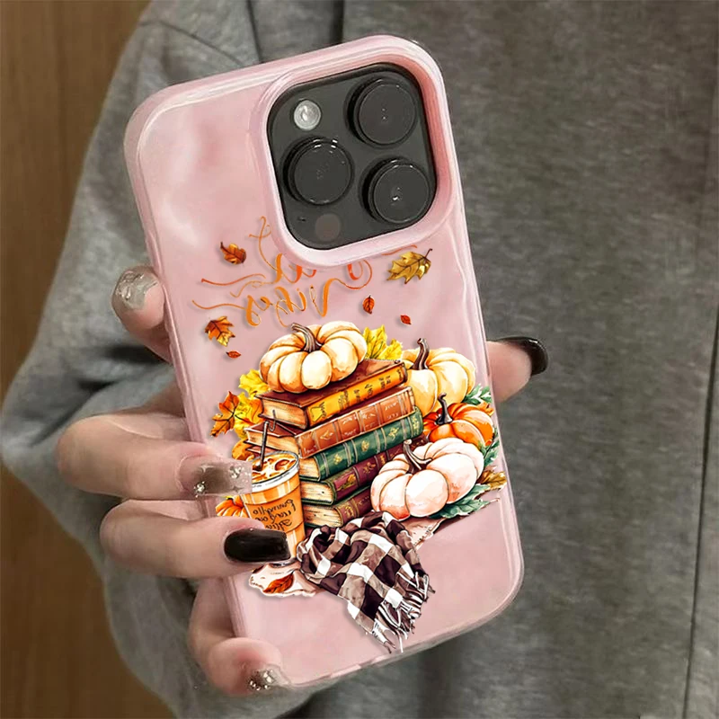Autumn Fall Pumpkin Coffee Phone Case For iPhone 11 12 13 14 15