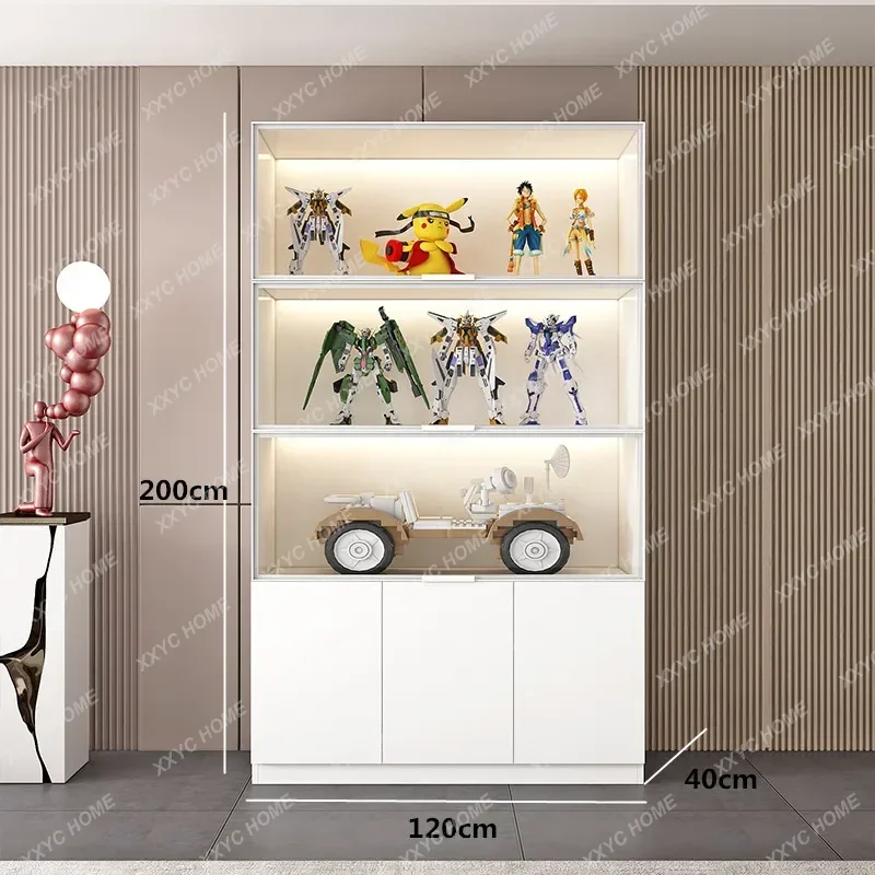 A Figure Lego Display Cabinet Model Toy Transparent Storage Cabinet Dust-proof Glass Door Household Display Cabinet