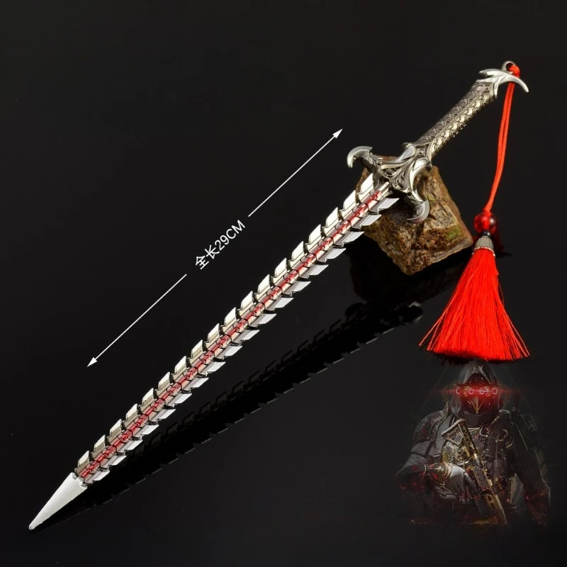 30 センチメートル/11.81 インチデューティゲーム周辺武器モデルスネークブレード金属工芸品装飾模型玩具剣デスクトップディスプレイコレクションギフト