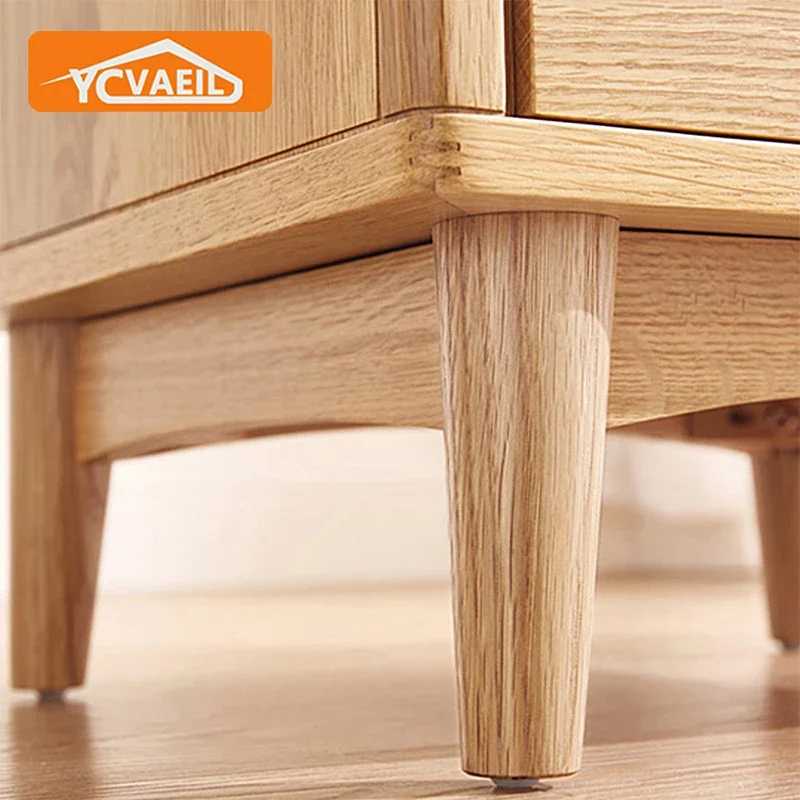 

4PCS Solid Wood Legs for Furniture Inclined Coffee Table Feet Sofa Bed Chair Desk Straight Cabinets Replacement Wooden Legs