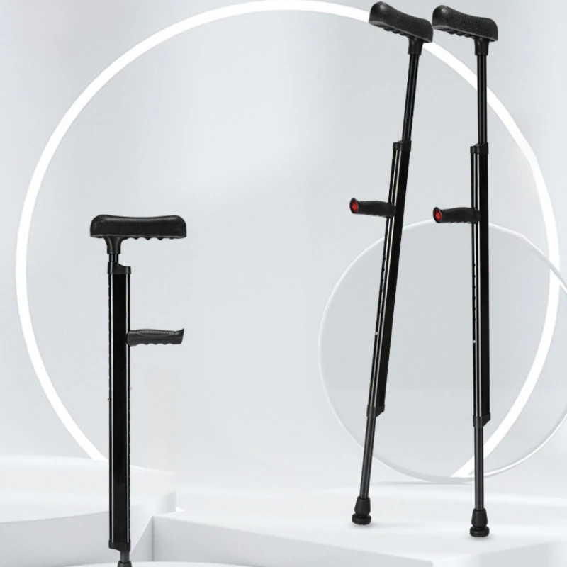 

Регулируемые алюминиевые трости и костыли для подмышек с подушечками и рукоятками, для взрослых, подмышечная костыль высотой 150-190 см