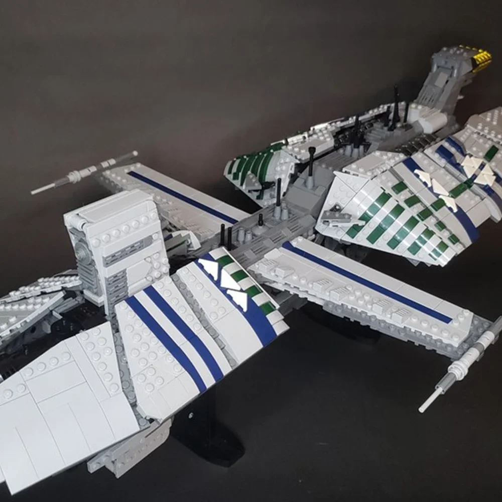 MOC Galactic Class Star Frigated-bloques de construcción, Kit de modelo de buque de guerra de ciencia ficción para adultos, nave espacial épica, ladrillos DIY, regalo de coleccionista