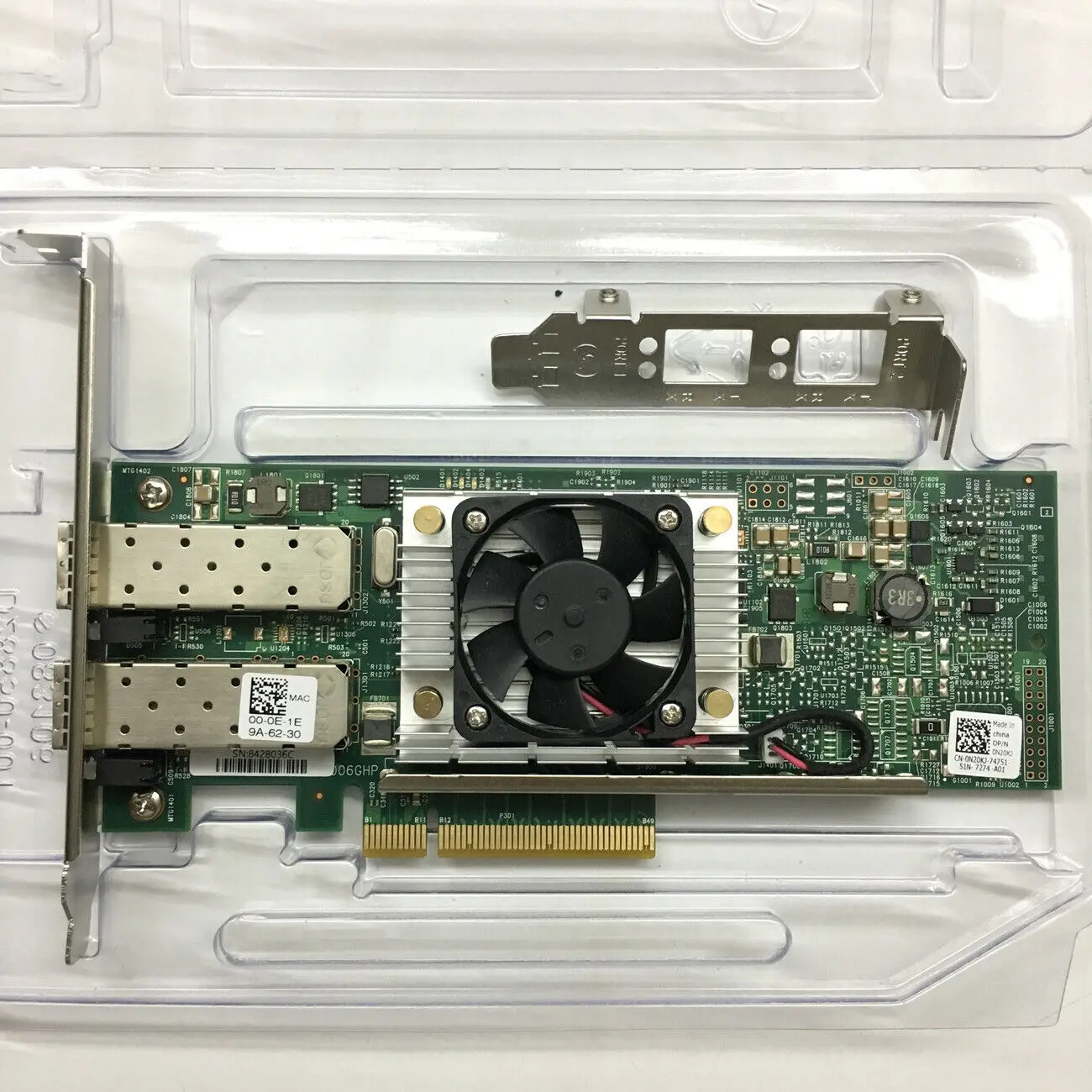 NOWOŚĆ BCM57810S 10 GB Dwuportowa konwertowana karta sieciowa SFP+ PCIe x8 Ethernet OEM