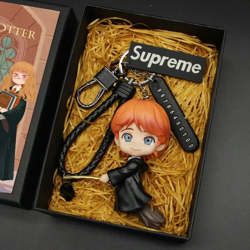 Porte-clés Harry Potter, pendentifs de couple Ron, figurines d'anime de dessin animé qui peuvent être données comme cadeaux aux amis et aux camarades de classe