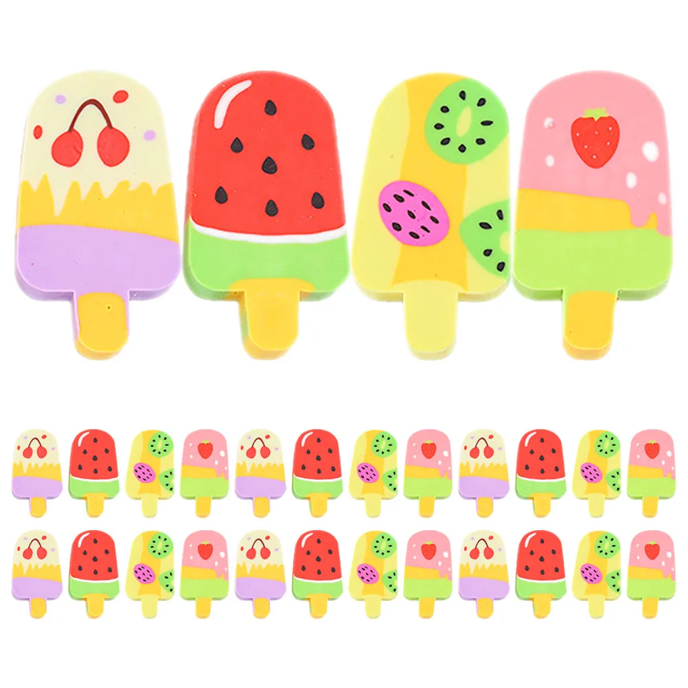 

Simulated Ice Cream Eraser Realistic Fruit Shaped School Supplies Kids Classroom Party Favors Mini Tpr Erasers Portable Student