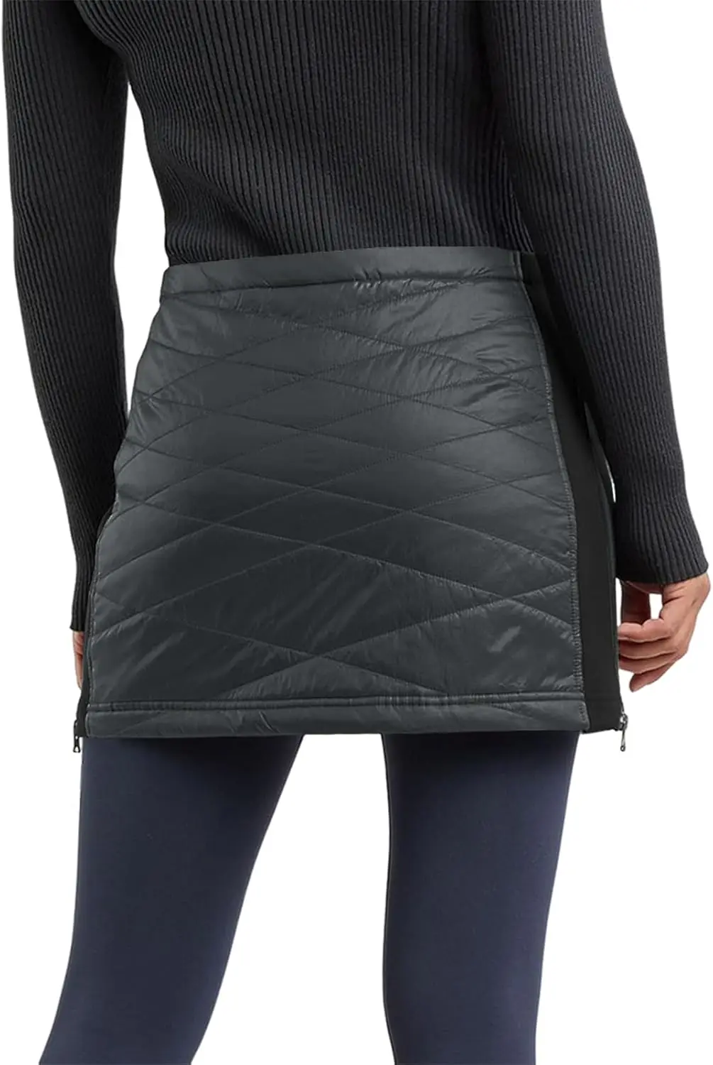 Solid Puffer Quilted Y2k Mini Skirt Winter Outdoor Women Clothing Zipper Insulated Skirts For Hiking Running Golf with Pockets