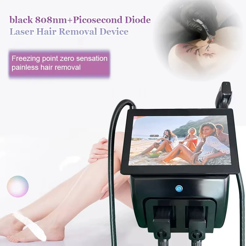 2025 808 Diode Laser 2in1 Pico Laser Best Tattoo Removal and Hair Removal Machine Pico+1064/808/755nm