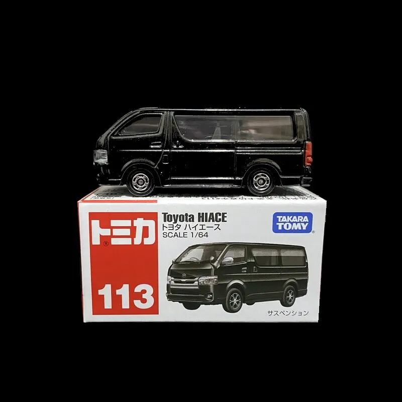Original Takara Tomy Tomica No.113 Toyota HiAce 1/64 Diecast Alloy Car Model Mini Van Toy Collectible Gift for Kids & Hobbyists