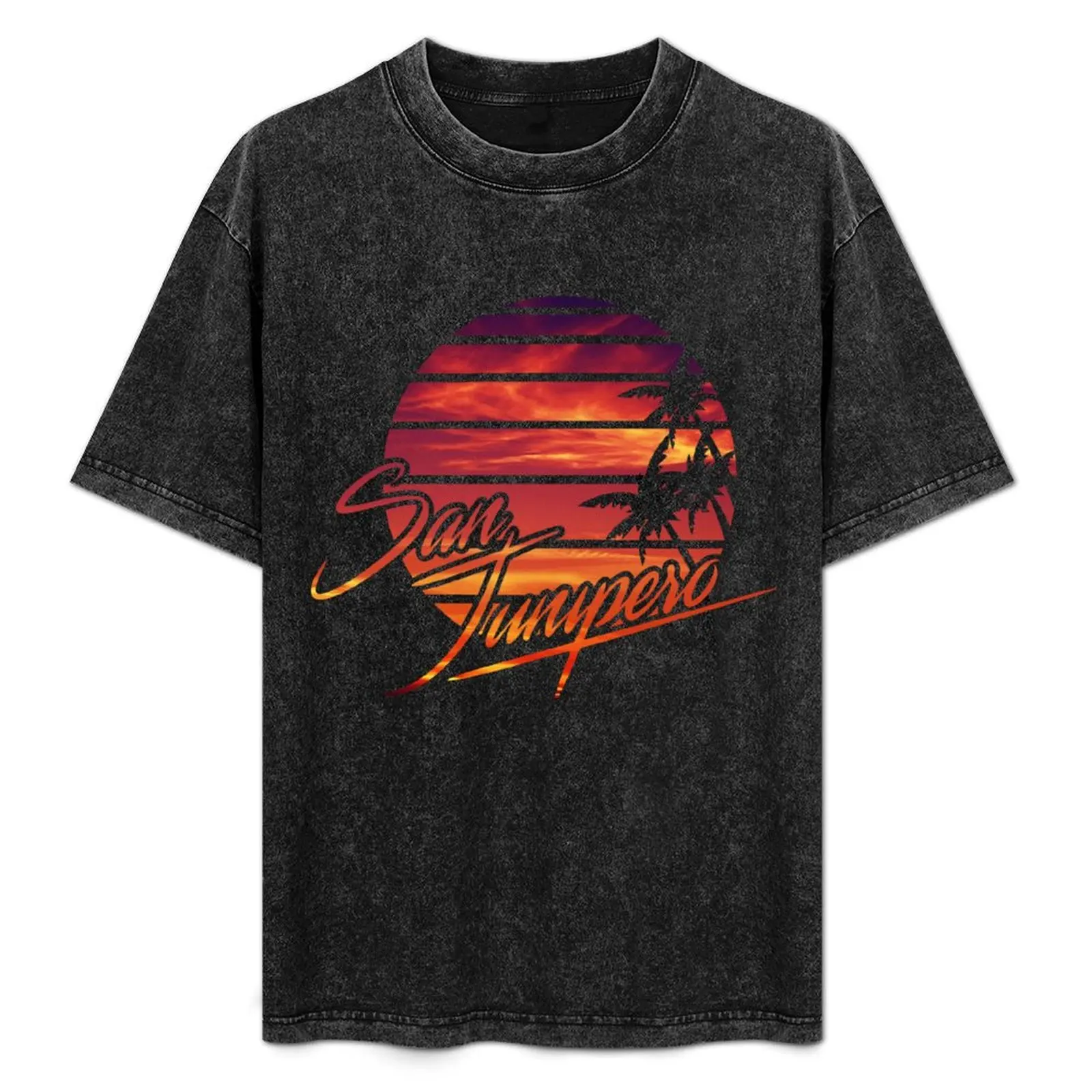 

palms san junipero T-Shirt cotton t shirts man 100% printed t shirts for man T-Shirt