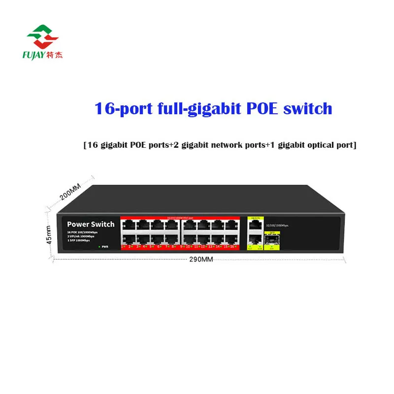 China Factory Wholesale 48v Gigabit Ethernet Switch 8 16 24 32 Poe+ Port L2 Fiber Sfp Uplink Poe Switch For Ip Camera,Ip Phone