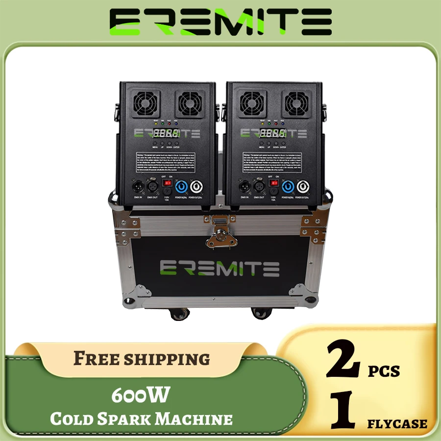 

0 Tax 2Pcs 600W Cold Spark Machine With Flightcase DMX Remote Cold Fireworks Fountain Spark Stage Sparkular Machine Ti Powder