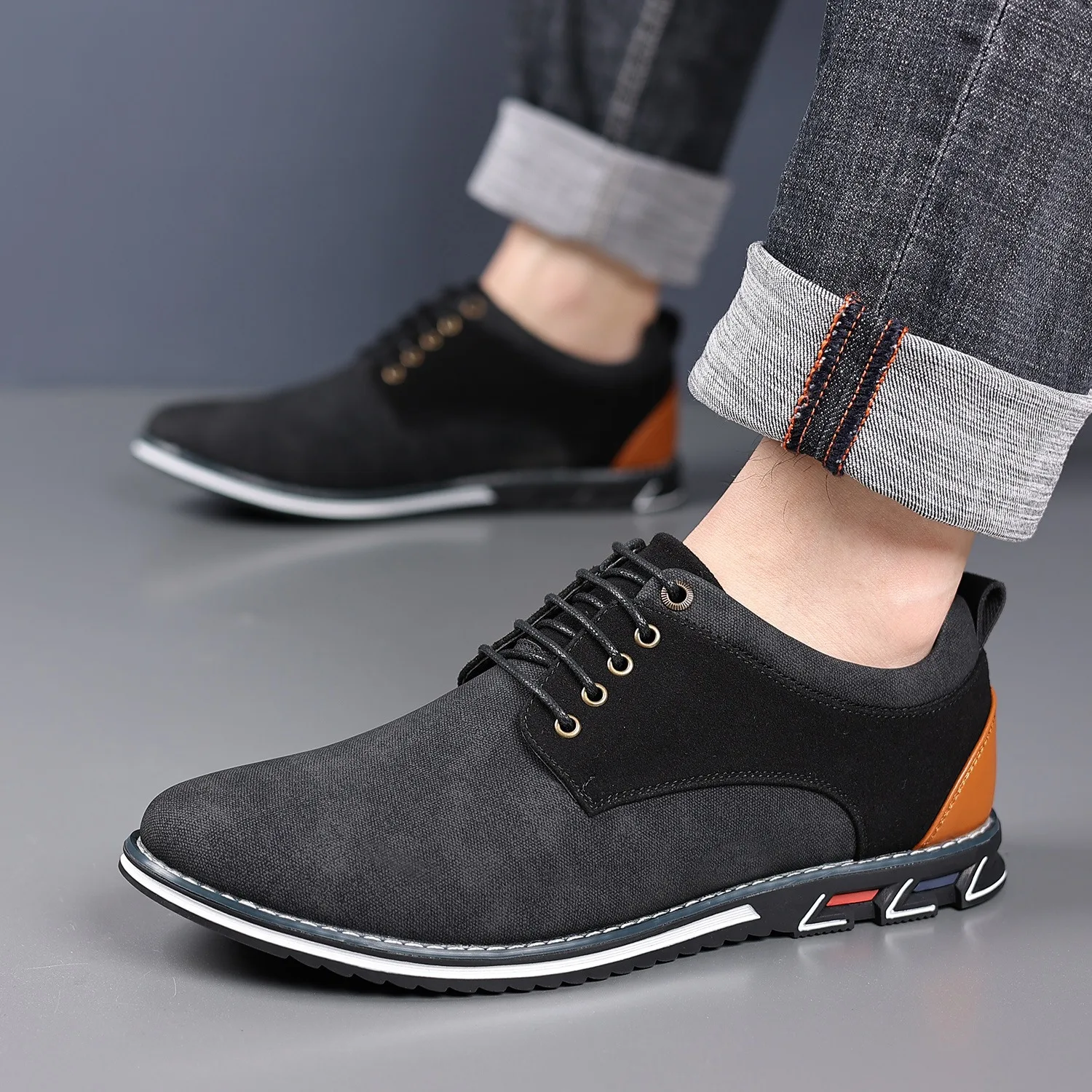 

Men Oxfords Suede Leather Dress Shoes Men Casual Shoes Sneakers Luxury Brand Moccasins Loafers Men Classic Flats derby shoes