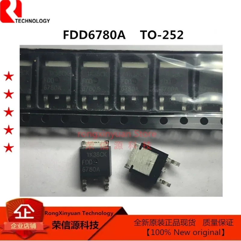 10 Cái/lốc FDD6780A 67890A Đến-252 N Kênh Powertrench®MOSFET 30A 25 V Năm 8.6 MΩ 100% Mới Chính Hãng