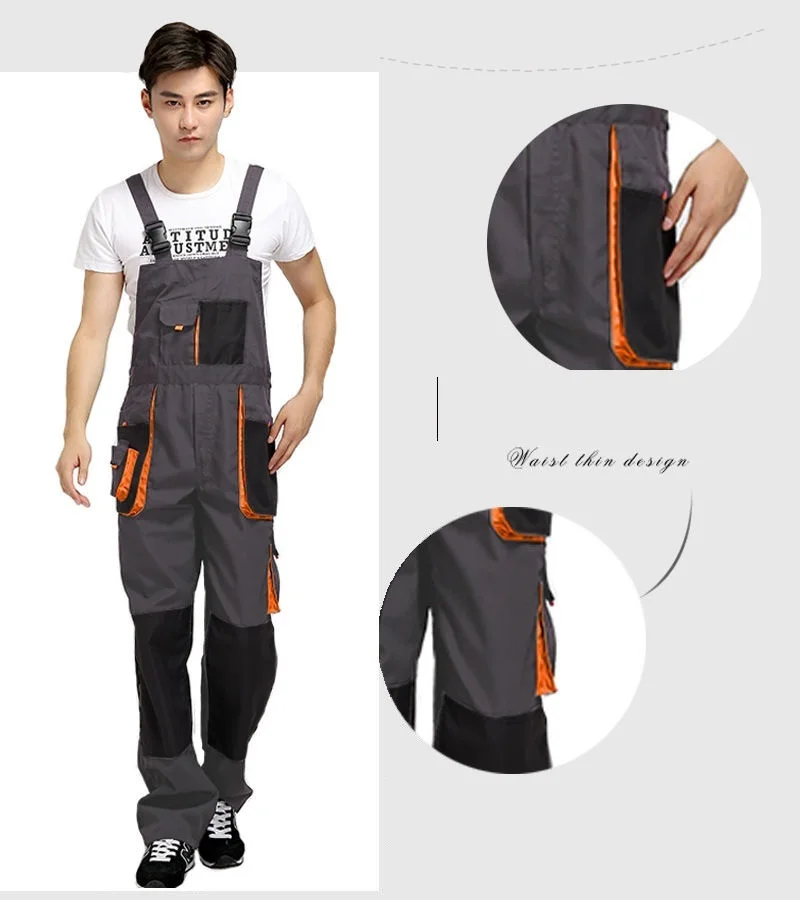 Calças de trabalho para jardineiras overol hombre Macacão De Carga Homens Multi-Bolso Streetwear Trabalho Joggers Macacão Masculino Uniformes de Trabalho roupas masculina uniforme de tarbalho batas