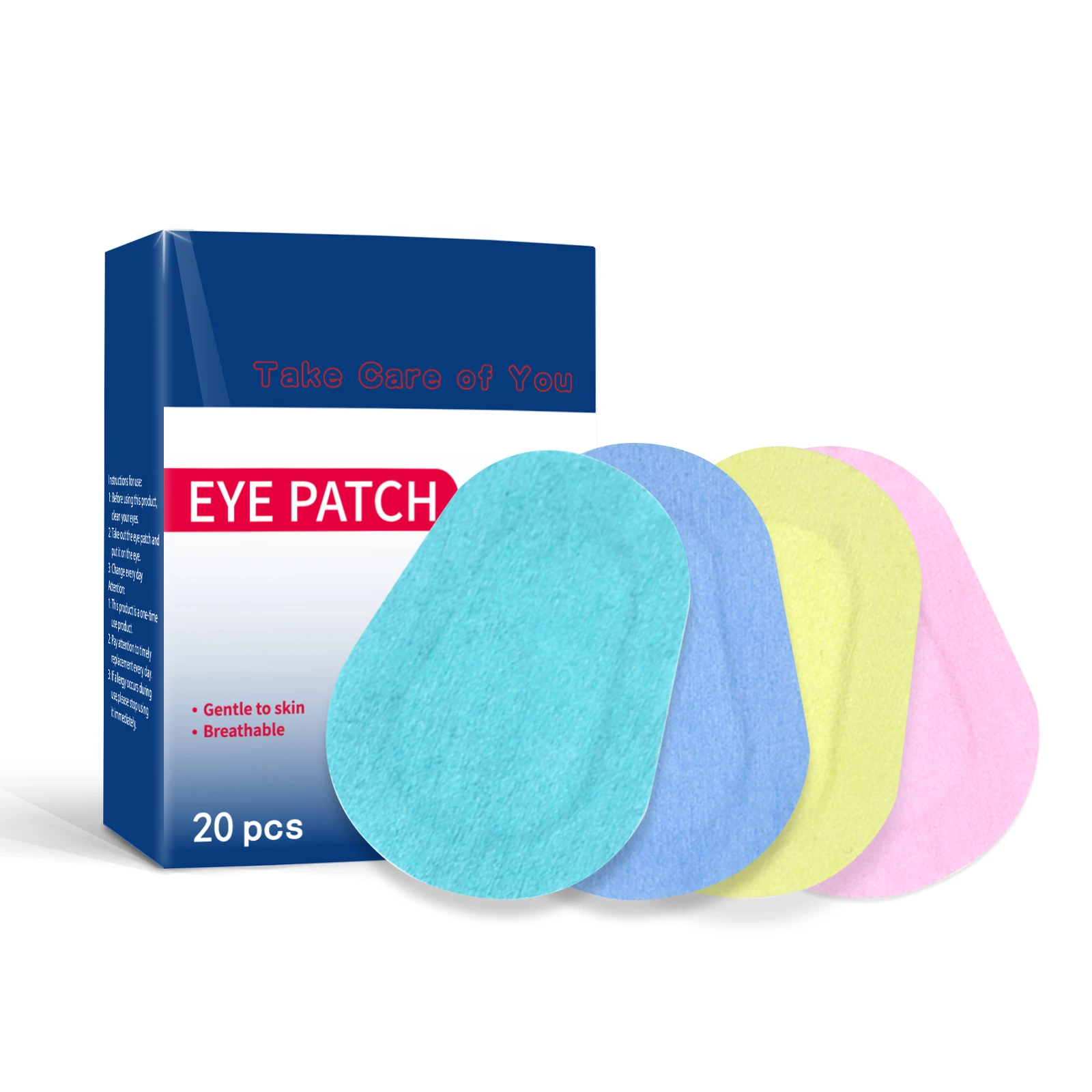 Free Shipping 60PCs/3Boxes Colorful Breathable Eye Patch Band Aid Medical Sterile Eye Pad Adhesive Bandages First Aid Kit