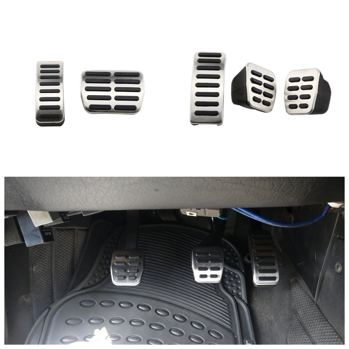 Stainless Steel Clutch Accelerator Gas Brake Clutch Pedal for Volkswagen Polo Bora Jetta MK4 Skoda Fabia Rapid Audi A1 A2 A3 TT
