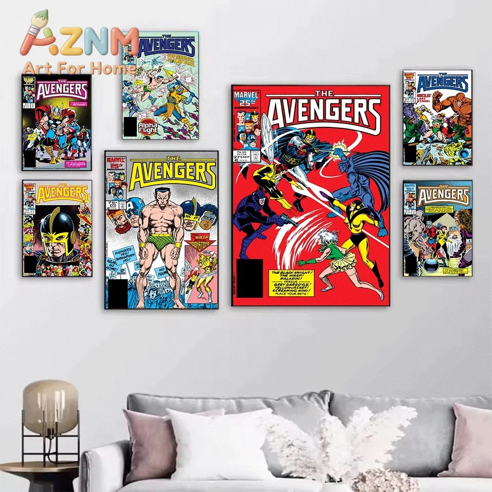 AZNM The Avengers #267 Kang Lives Comic Canvas Wall Art No Frame Vintage Superhero Comic Print Poster For Home Wall Decor