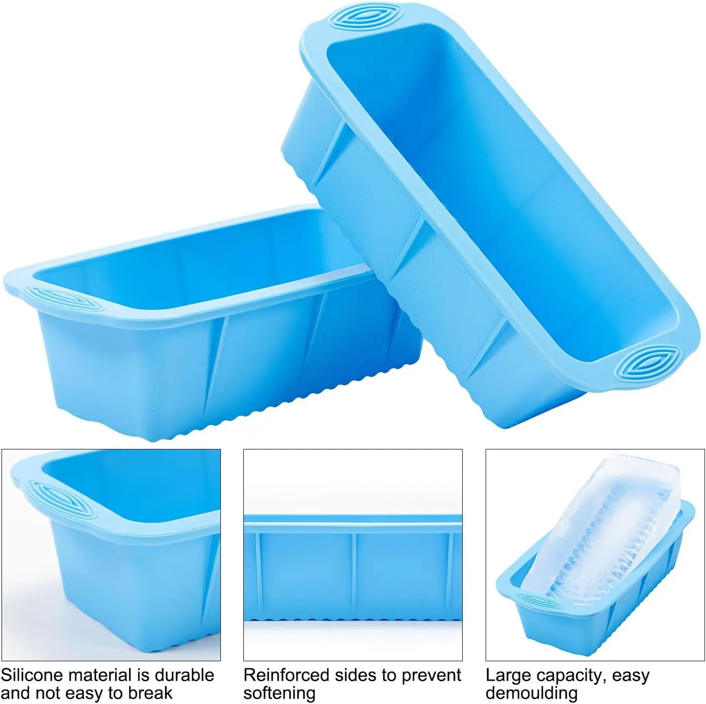 Extra Large Ice Block Mold for Ice Bath, 4 Pack 9.4lb Big Ice Cube Molds, Silicone Ice Bath Accessories Water Chiller for Cold P