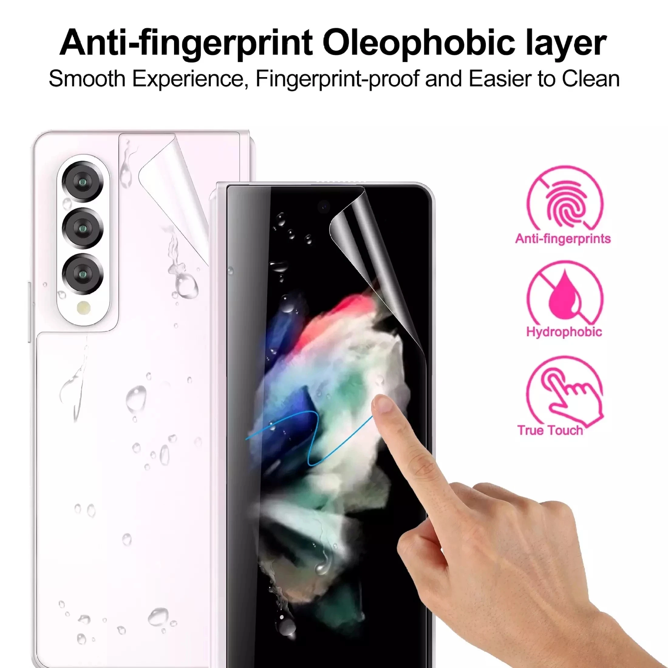 3 Stück beste Hydrogelfolie für Samsung Galaxy Z Flip 5 4 3 6 Soft Screen Protector – Detail 2