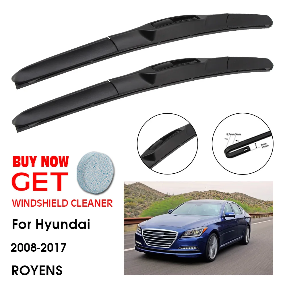 

Car Wiper Blade For Hyundai ROYENS 21"+19" 2008-2017 Front Window Washer Windscreen Windshield Wipers Blades Accessories