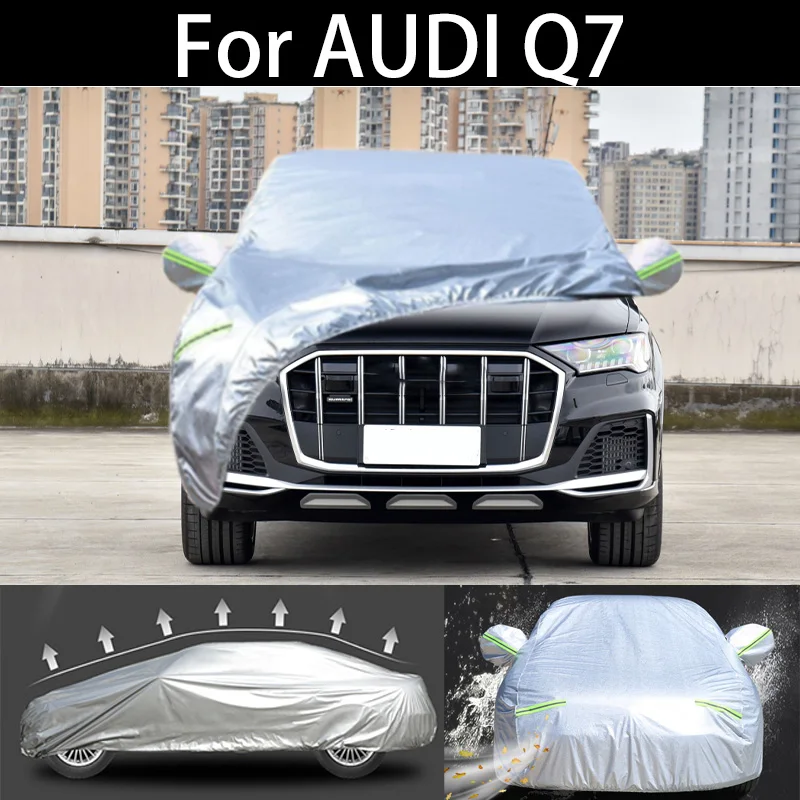 

For AUDI Q7 Full Car Covers Dustproof Outdoor Indoor UV Snow Resistant Sun rain Protection waterproof hail cover for car